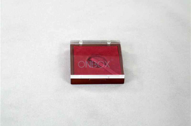 Transparent Matt Painted Wooden Coin Display Box Personalized with Lid