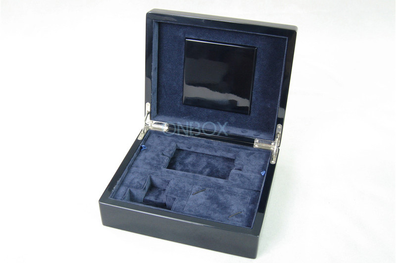Logo Printed Personalized Painting Wooden Boxes For Stationery Pen Gift Set Packing