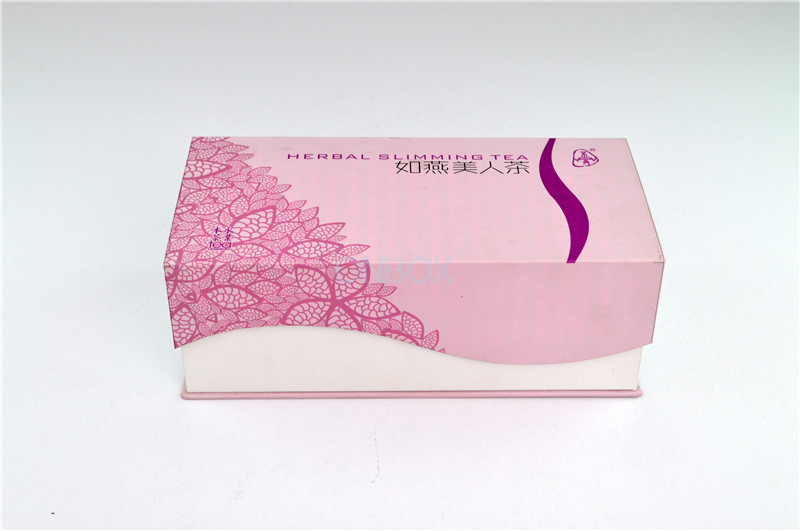 Cute Printed Gift Boxes Tea Packaging With Laminated Full Color Magnet Closure
