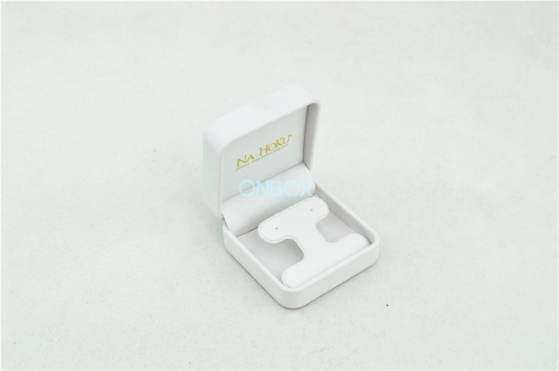 Personalized Small White Earrings Jewelry Boxes 70 x 70 x 35mm