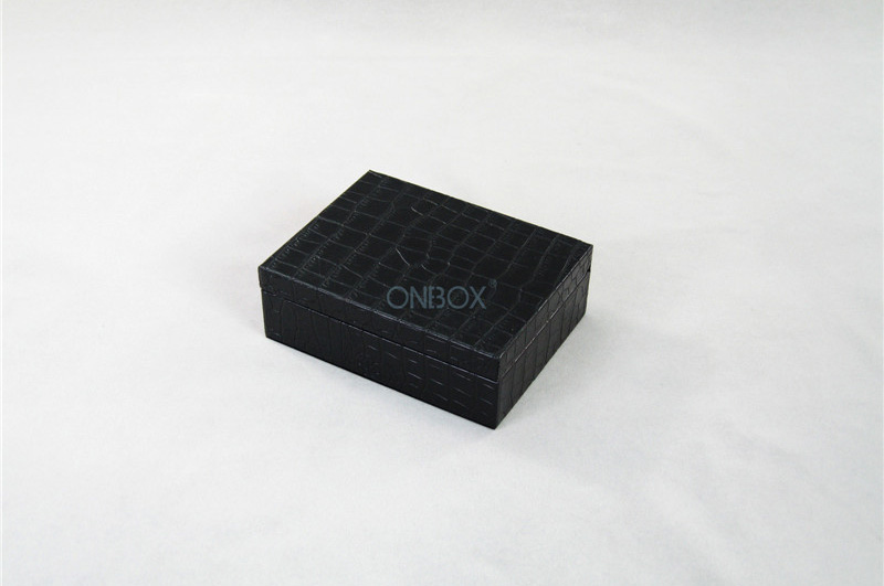 Crocodile Embossed PU Leatherette Satin Gift Boxes For Men's Belt