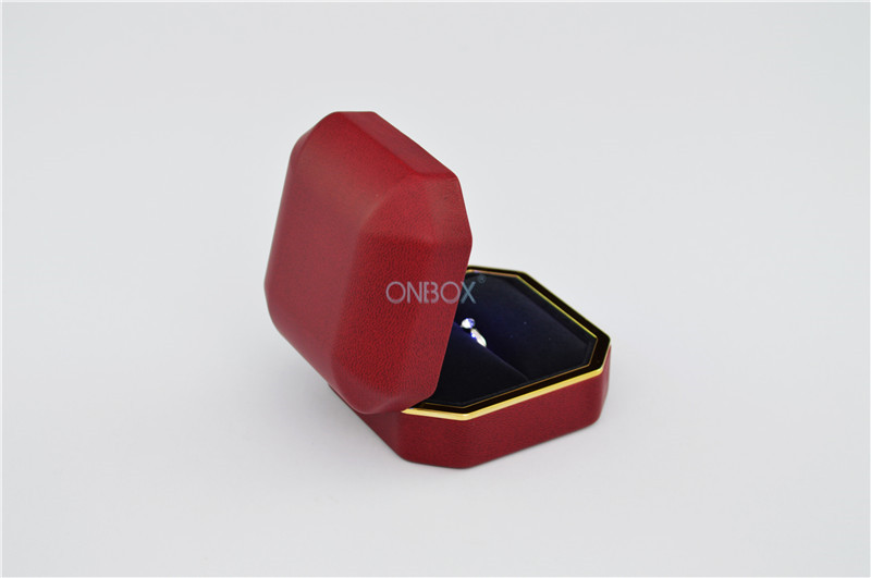 Octagonal Leather packaging jewelry boxes gift presentation boxes In PU Leather