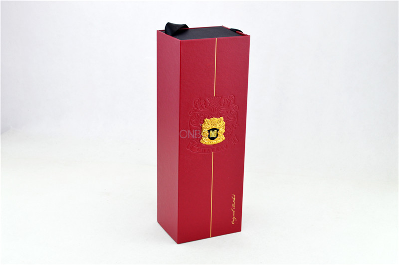 Alcohol Wine Storage Boxes Cardboard Biodegradable Emboss Logo