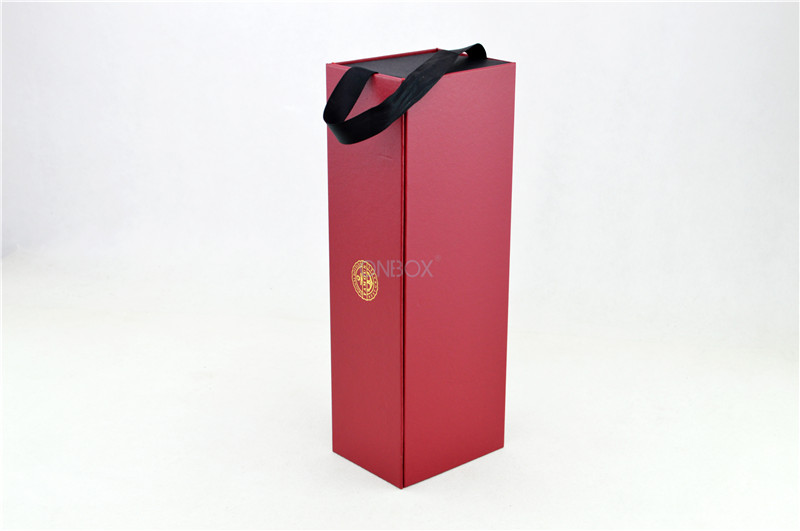 Alcohol Wine Storage Boxes Cardboard Biodegradable Emboss Logo