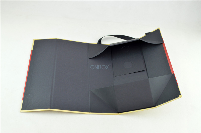 Handle Strip Wine Packaging Boxes / Alcohol Box Customized Logo Printing