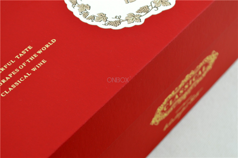 Elegant Wine Recycled Cardboard Boxes Blister Form Insert Magnet Closure