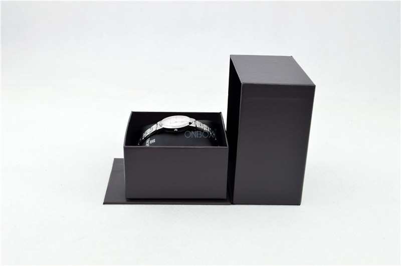 Personalised Black Watch Packaging Box For Men 110 x 130 x 75 mm