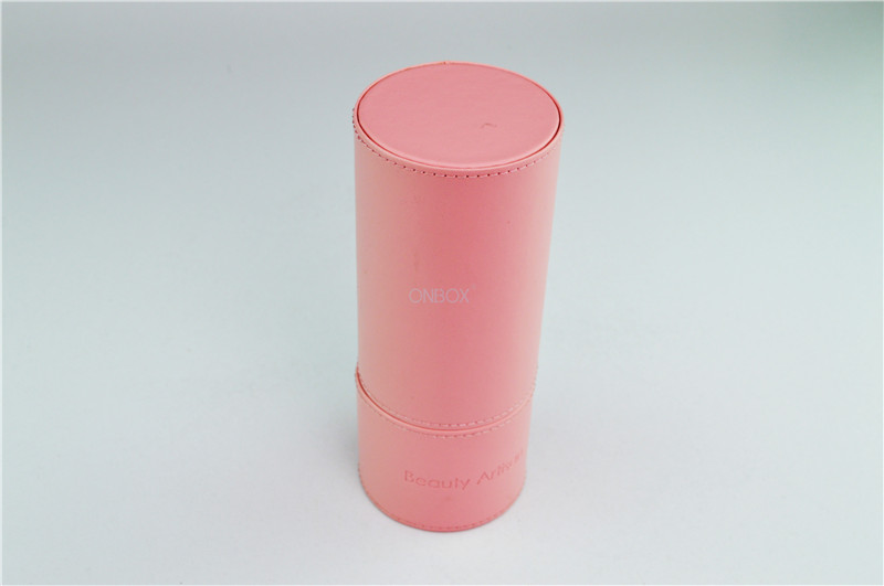 Makeup Brush Luxury Cosmetic Box Light Pink For Travel / Rigid Cardboard Tube