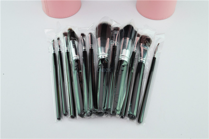 Makeup Brush Luxury Cosmetic Box Light Pink For Travel / Rigid Cardboard Tube