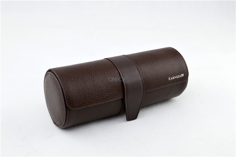 Single Leather Watch Boxes Travel Watch Case With Soft Pillow dia.80x200mm