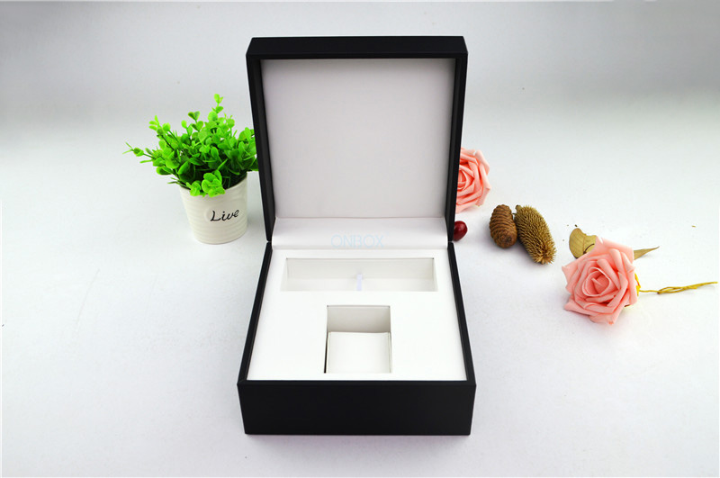 Big Leather Watch Boxes For Glasses , Gift Box Packaging With Foil Stamping Logo