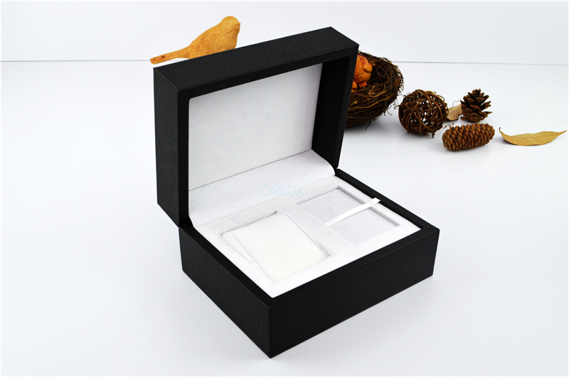 SGS Omega Watch Box , Personalized Mens Watch Wooden Case With Multi - Material Selection
