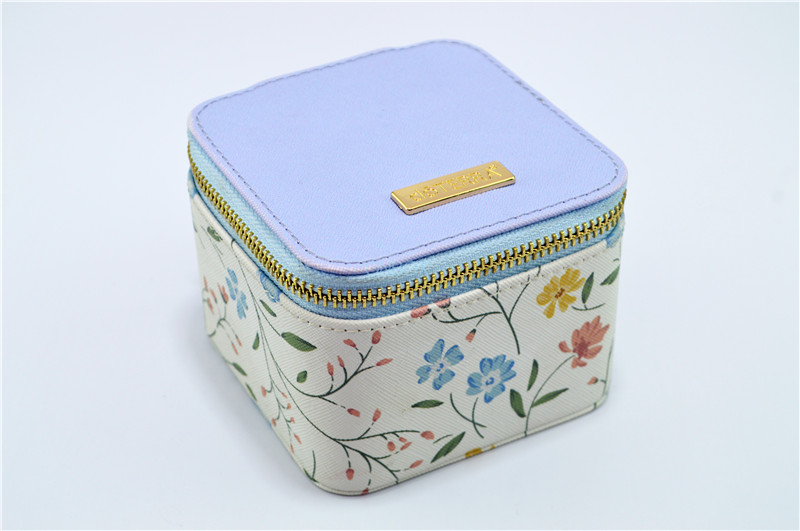 Flower Printing Gift Boxes Leather External For Oil Bottles / Pefume