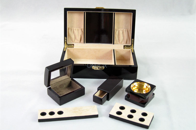 Painted Wooden Boxes Packaging For Aromer Burner Set , Women Perfume Gift Sets