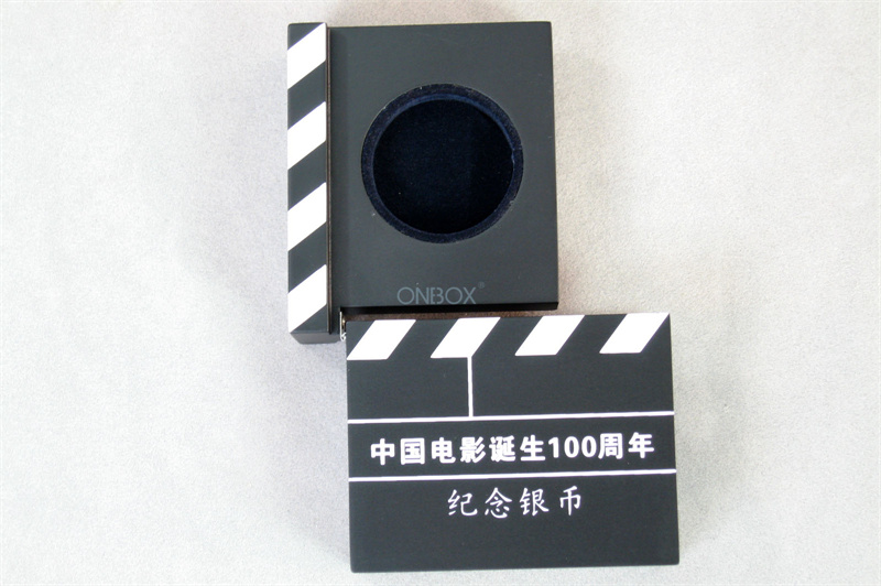Matt Finish Painted Wooden Boxes For Coin Display With Movie Clapper board Design