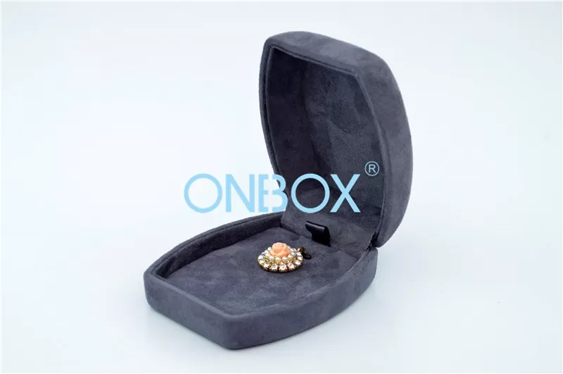 Fashion Personalized Luxury Packaging Boxes / Suede Jewelry Box