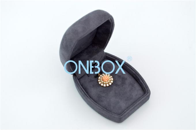 Fashion Personalized Luxury Packaging Boxes / Suede Jewelry Box