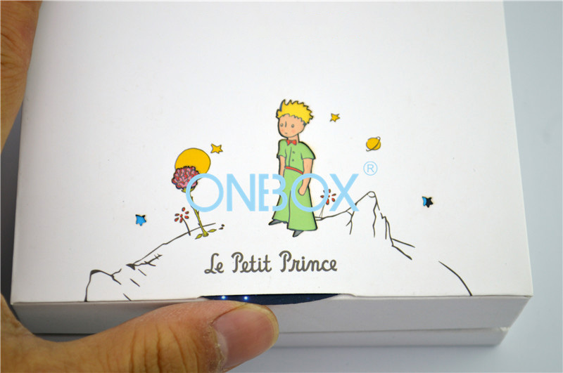 Square Prince Jewelry Set Box , Printing Cardboard Jewellery Box With Rotational Core Of Lid