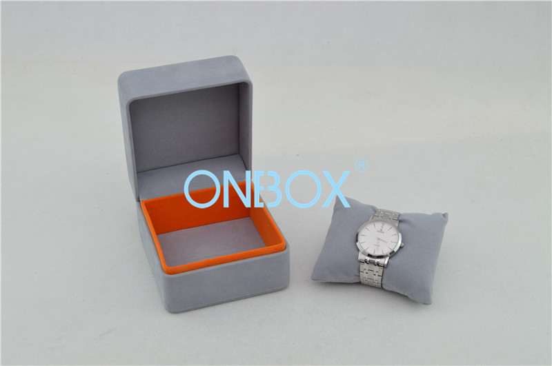 Grey Suede Luxury Packaging Boxes Elegant with Long Hair Velvet