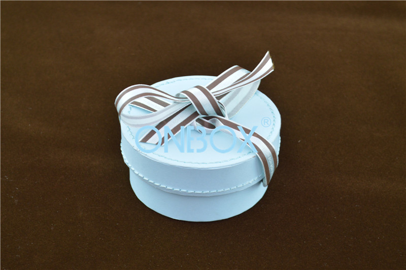 Cylindrical Tube Shape Cardboard Jewelry Gift Boxes With Ribbon Tied With Custom Logo