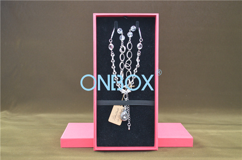 Solid Luxury Jewellery Packaging Boxes Removable Insert Pads For Necklace