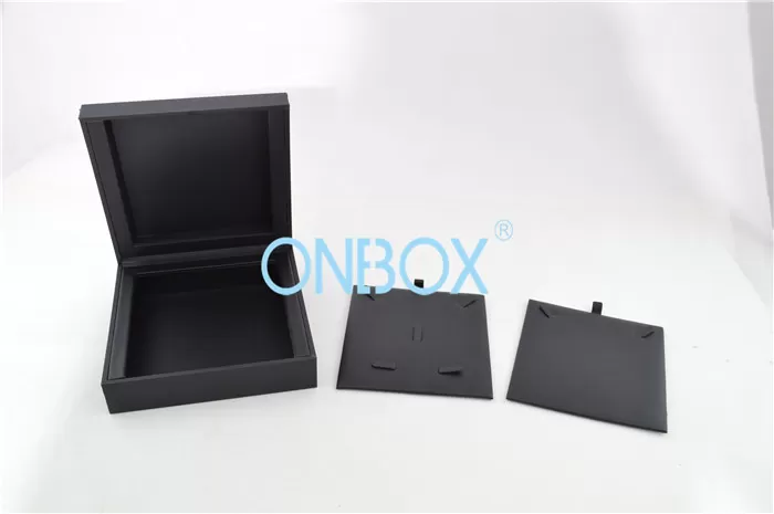 Personalized Cardboard Jewelry Boxes Display With Two Insert Pads