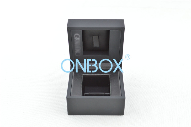 Ring And Earrings Luxury Black Touch Paper Jewellery Gift Boxes Double Insert Pads