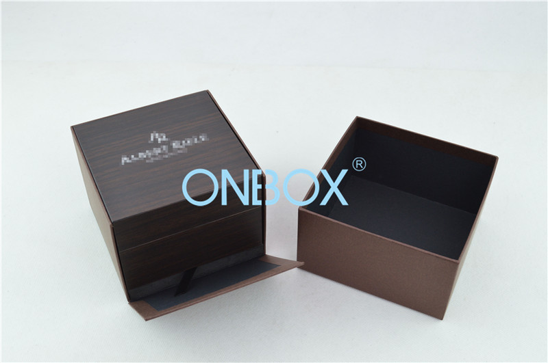 Fashion Square Luxury Watch Packaging With me<x>tal Hinge Closure SGS EN71-3
